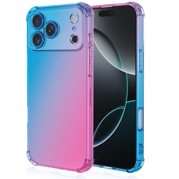 iPhone 17 Pro Smart Skyddsskal i silikon Transparent & färgglatt skydd