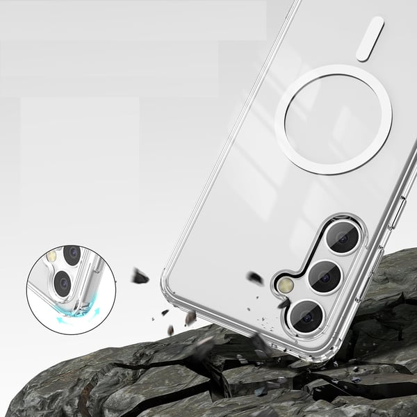 Magnetiskt trådlöst laddningsskal i PC-material för Galaxy S21 plus