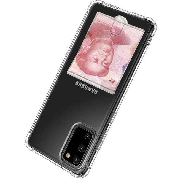 Samsung Galaxy S20 - Kraftfullt Silikonskal med Korthållare