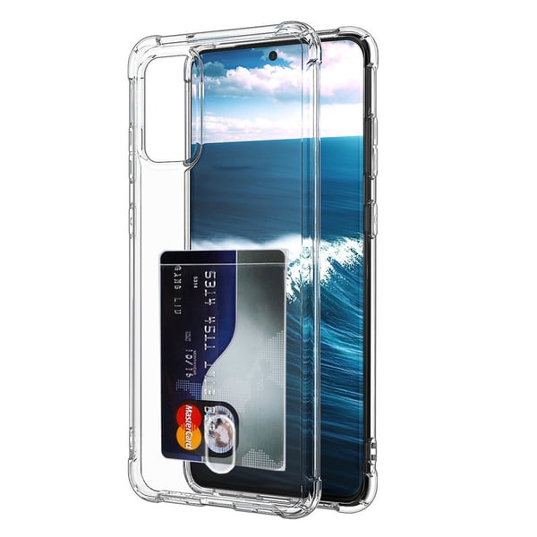 Samsung Galaxy S20 - Kraftfullt Silikonskal med Korthållare