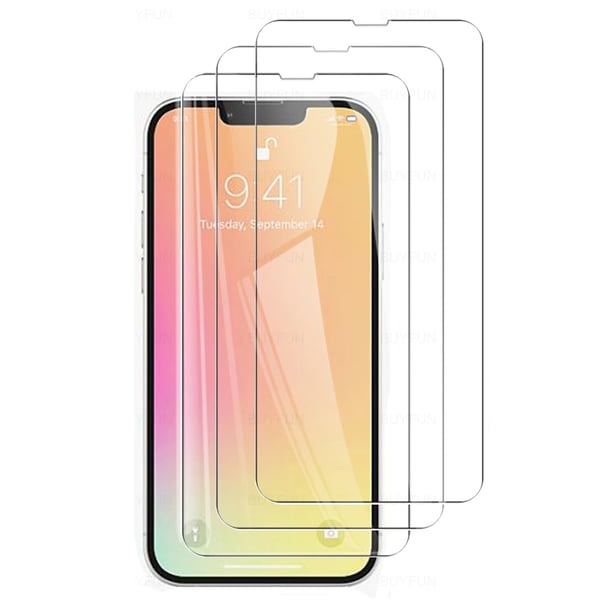 2-PACK Fram- & Baksida Skärmskydd 0,3mm iPhone 14