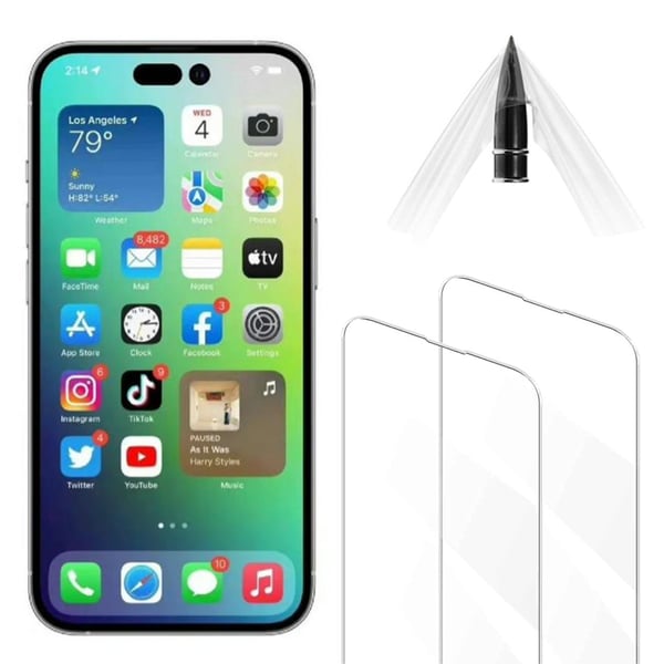 2-PACK Hydrogel Skärmskydd HD 0,2mm iPhone 14 Pro