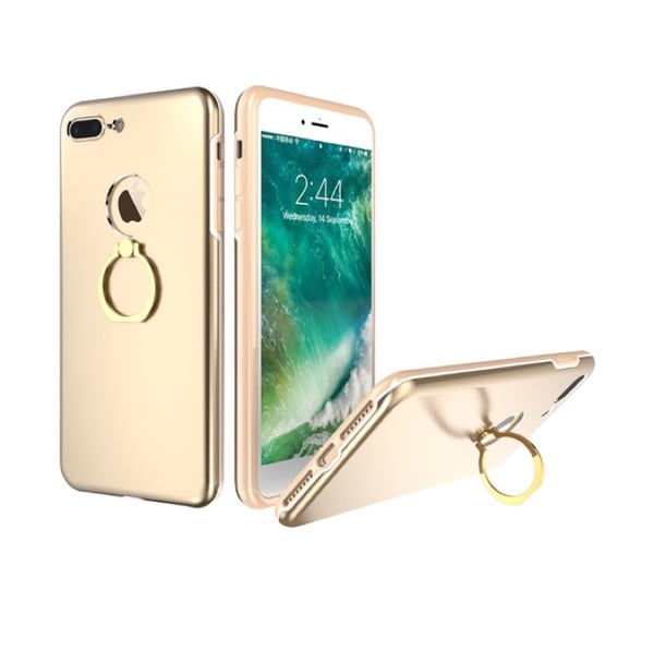 Praktiskt Stilrent iPhone 7 Plus skal med ringhållare KISSCASE