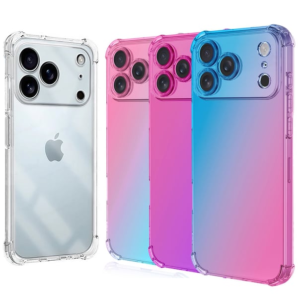 iPhone 17 Pro Smart Skyddsskal i silikon  Transparent & färgglatt skydd