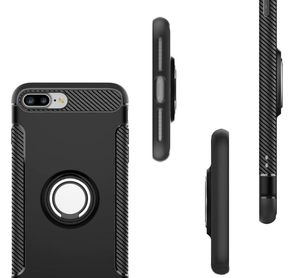 iPhone 7 Plus - Smart Skal i Karbonfiber (Ringhållare) FLOVEME