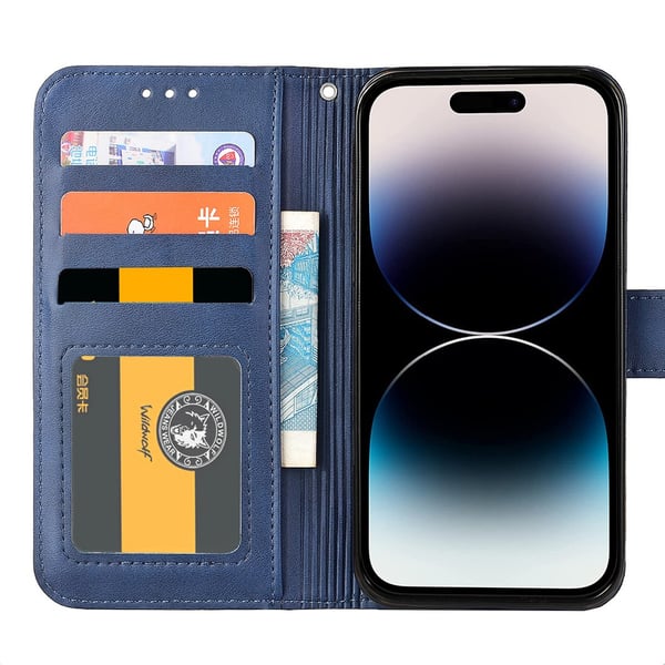 8 färger 4-Kortfack Vikbart Fodral till iPhone 15 PRO MAX