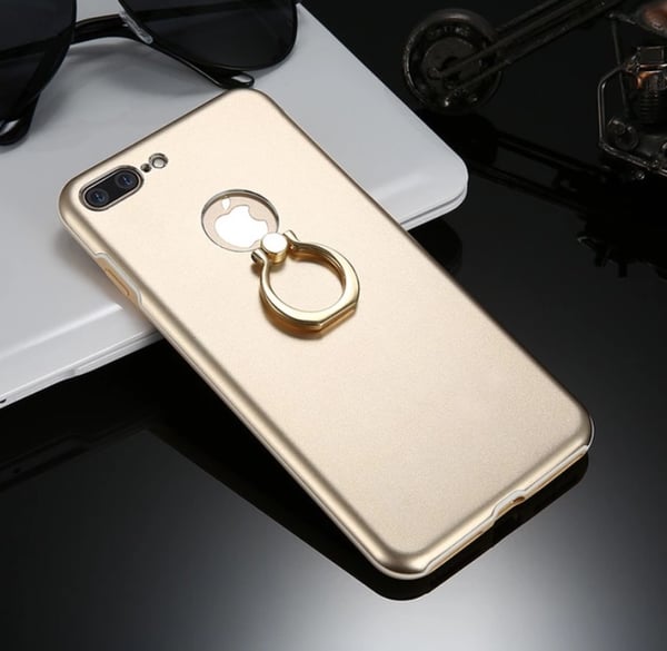 Praktiskt Stilrent iPhone 7 Plus skal med ringhållare KISSCASE