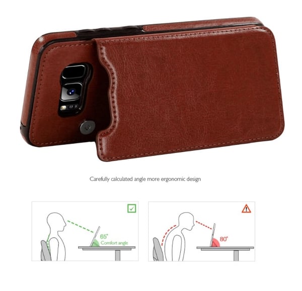 Samsung Galaxy S8+ Läderskal med Plånbok/Kortfack NKOBEE