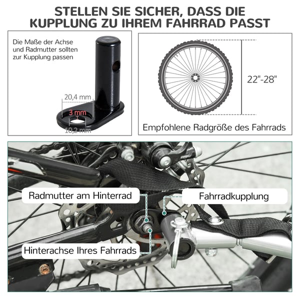 PawHut Cykelanhænger til Hund, Transportvogn til Kæledyr, Rød/Sort, 600D Oxford & Stål, 130 x 73 x 90 cm