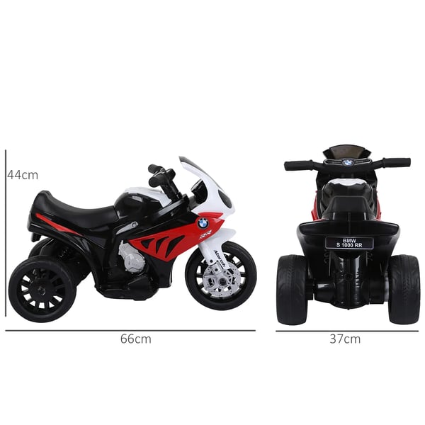 HOMCOM BMW S1000RR Licenseret Børne El-Trehjuling, Rød - 66x37x44 cm