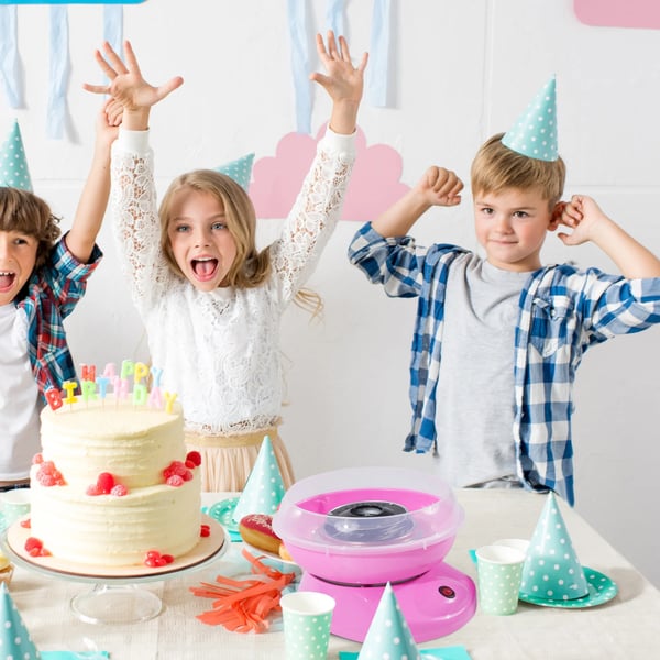 Sukkerspin Maskine - Kompakt Candyfloss Maker med Rustfrit Stål, PP & Lyserød Farve - Perfekt til Hjemmebrug