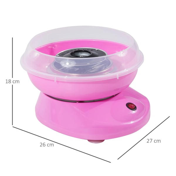 Sukkerspin Maskine - Kompakt Candyfloss Maker med Rustfrit Stål, PP & Lyserød Farve - Perfekt til Hjemmebrug