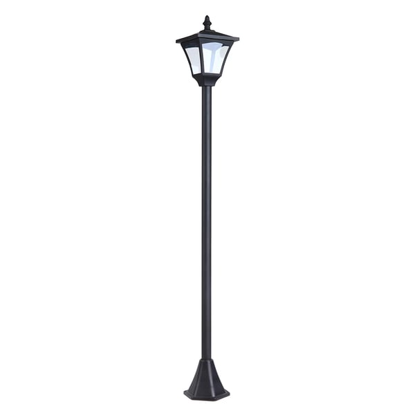 Outsunny Soldriven LED Trädgårdslampa Lykta Svart Plast 120cm IP44 30 Lumen