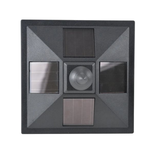 Outsunny Solarlanterne Have Sti Lampe LED 30 Lumen Sort Plastik 15 x 15 x 120cm