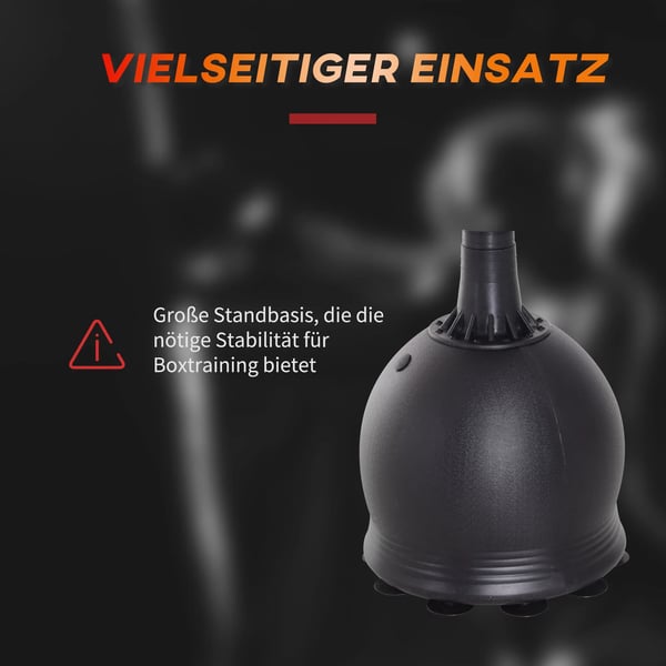 HOMCOM Stående boksesæk 165 cm til Voksne - Heavy Duty med Sugekopfod (Sort, HDPE/PVC/EPE)