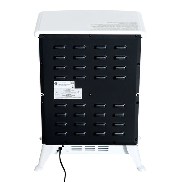 Elektrisk kamin 950/1850W, Vit - Värme och mysig atmosfär med realistisk flamma. Säkerhetsfunktioner för trygg användning. Mått: 41,5 x 28 x 54