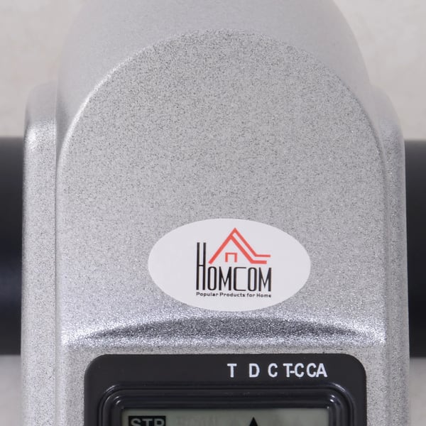 HOMCOM Motionscykel Mini Pedaltræner med LCD-display, Støbejern, Sølv