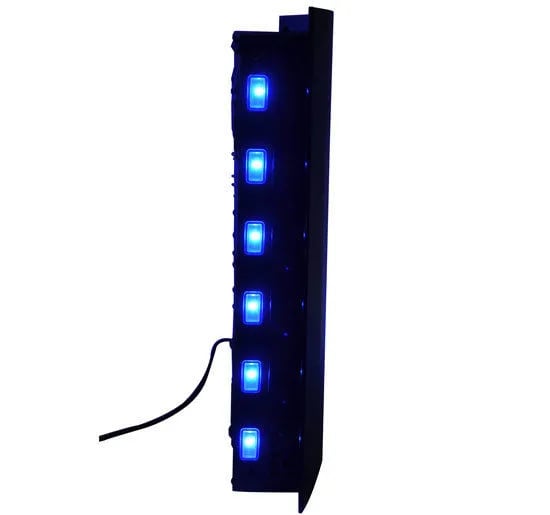 Elektrisk väggkamin 65x11.4x52cm Svart Metall och Säkerhetsglas med LED-belysning och Fjärrkontroll