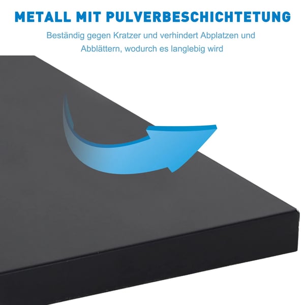 Outsunny parasolfod parasolholder, til Ø35/38/48 mm, metal, sort, 45x45x39 cm