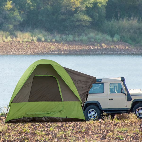 Outsunny Biltelt | Polyester | Grønt | 4-5 personer | 300x300x230 cm