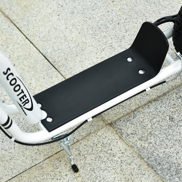 HOMCOM Lbecykel til brn, 12" luftdk, Hvid Stl, Scooter fra 5 r