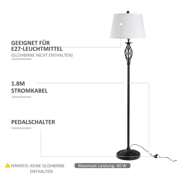3 valaisinta 2 pöytävalaisinta 1 jalkalamppu vintage metalli puuvilla musta+valkoinen pöytävalaisin Ø38x158cm jalkalamppu Ø30x62cm