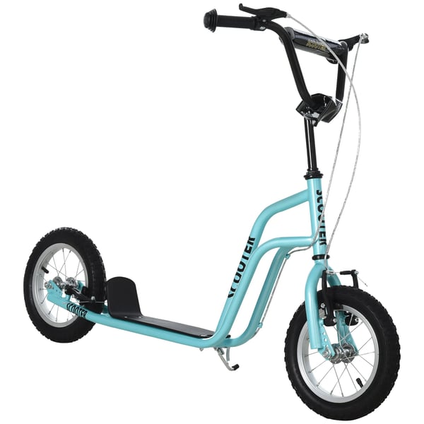 HOMCOM Løbehjul til Børn - Blå - Stål, Aluminium, Gummi - Justerbar højde, 12" hjul - Fra 5 år