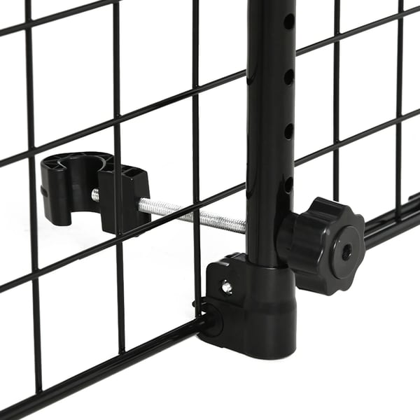 PawHut hundegitter til bil universelt justerbart bagagerumsgitter skille-gitter metal sort (91-152) x 30 cm