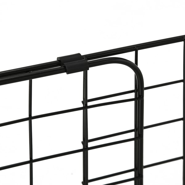 PawHut hundegitter til bil universelt justerbart bagagerumsgitter skille-gitter metal sort (91-152) x 30 cm