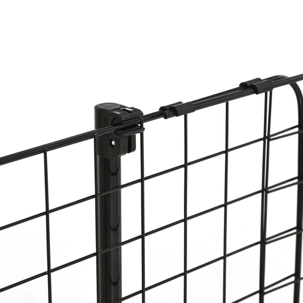 PawHut hundegitter til bil universelt justerbart bagagerumsgitter skille-gitter metal sort (91-152) x 30 cm