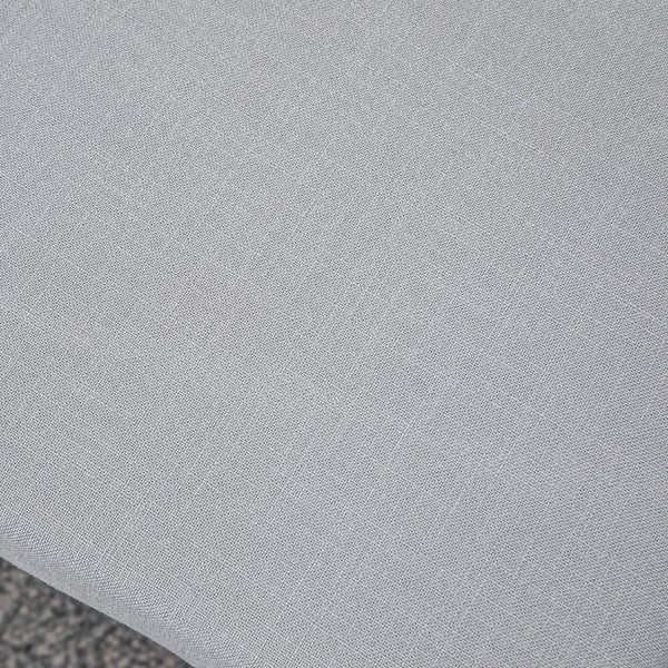 HOMCOM Betrukket Fodskammel med Træben, Linnedlook, Grå, 68x38x42 cm