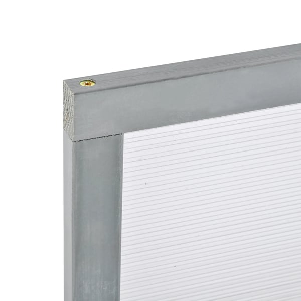 drivhus af grantræ og polycarbonat, grå, 90x46x40cm