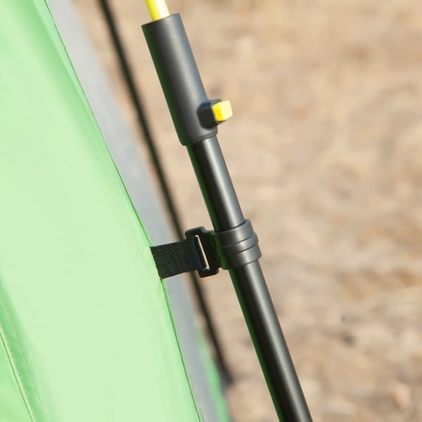 Outsunny Familietelt til 6 personer, nemt opsætning, PU2000mm, grøn polyester, 320x320x180cm