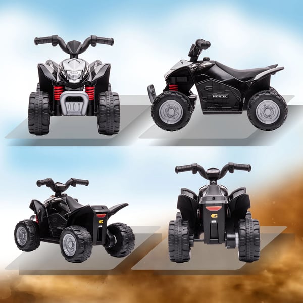 El-Quad til Børn fra 18 Måneder - Sort ATV med LED og Horn, Plastik & Metal