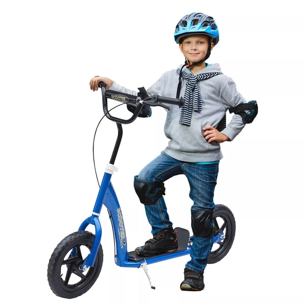 Scooter Roller Børneløbehjul City Roller 12 tommer med bagbremse, højdejusterbar, stål & EVA, blå, 120x52x80-88 cm Scooter Roller Børneløbehjul City Roller 12 tommer med bagbremse, højdejusterbar, stål & EVA, blå, 120x52x80-88 cm