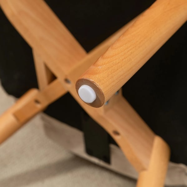 Lænestol med Puf - Betrukket med Polyester i Beige - Komfortabel Loungestol til Stuen