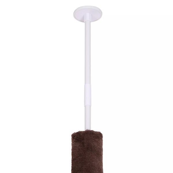 Katte Træ Høj Brun, Justerbar Katte Træ med Sisal Søjler, til Klatring & Kradsning, 40x34x230-260cm