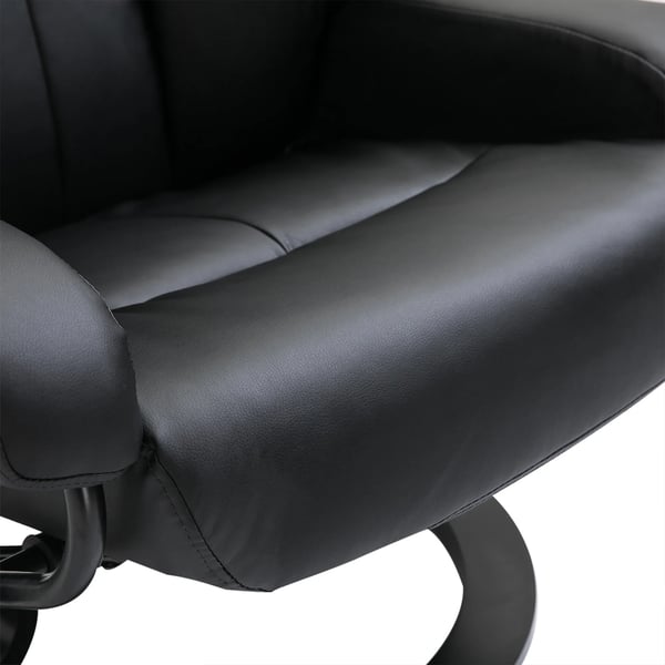 HOMCOM Massagestol med Fodskammel - Sort KunstlæderDenne moderne loungestol fra HOMCOM tilbyder en dybdegående massageoplevelse med 10 vibrationspunk