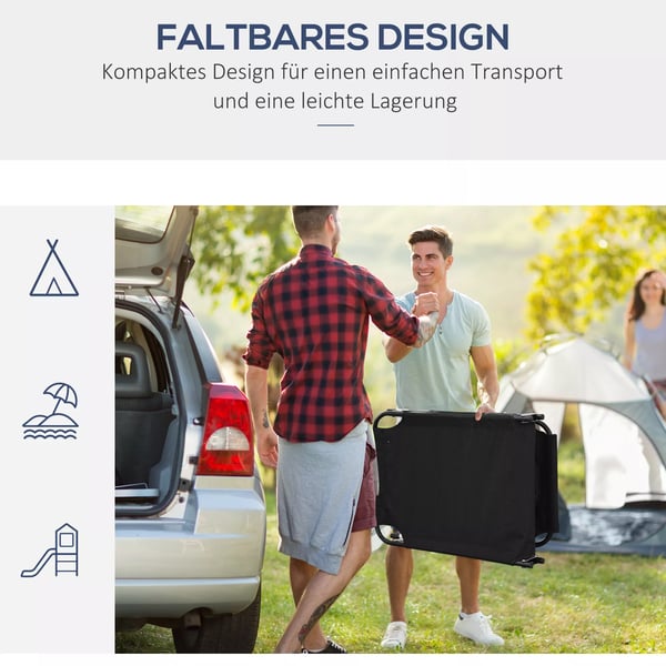 Outsunny-aurinkotuoli, puutarhatuoli, rentoutumistuoli, kolmijalkainen tuoli, kasvoaukko lukemiseen, musta