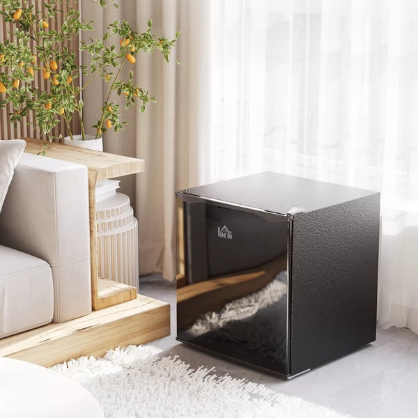 HOMCOM Mini Fryser 35L - Sort Stål/Plast - Kompakt & Energieffektiv