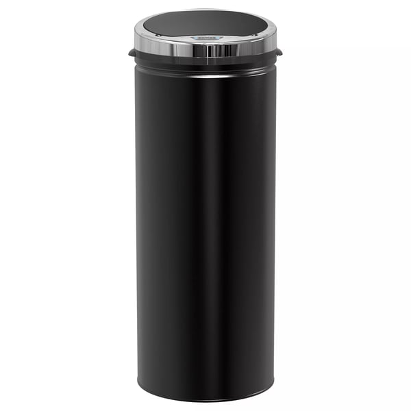 Automatisk papperskorg 50L med infraröd sensor, rostfritt stål, svart, 50L