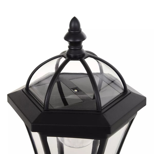 Sæt med 2 Sorte Solar Haverlamper (ABS) - 129 cm Høj, Vandtæt, Automatisk Lys