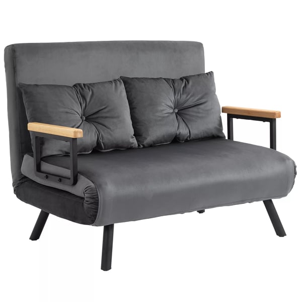HOMCOM Vuodesohva 2-ist. L-muotoinen, mukautettava, tummanharmaa polyesteri, 102x73x81cm HOMCOM Vuodesohva 2-ist. L-muotoinen, mukautettava, tummanharmaa polyesteri, 102x73x81cm