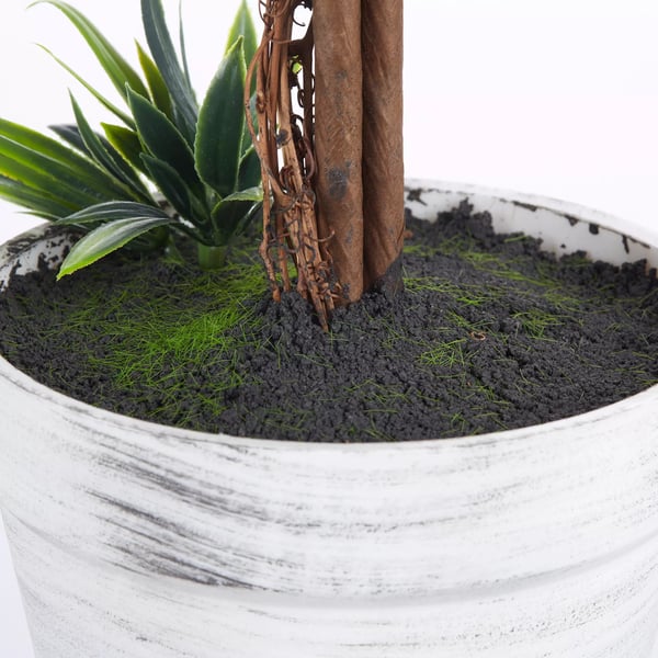 HOMCOM 2 stk. Kunstig lavendelplante i potte, 60 cm grøn plastik, til indendørs og udendørs brug