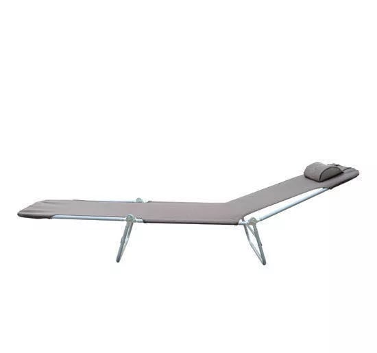 Outsunny solstol liggestol relaxstol badestol 2-benet solstol brun til have & terrasse