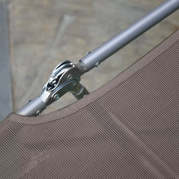 Outsunny solstol liggestol relaxstol badestol 2-benet solstol brun til have & terrasse