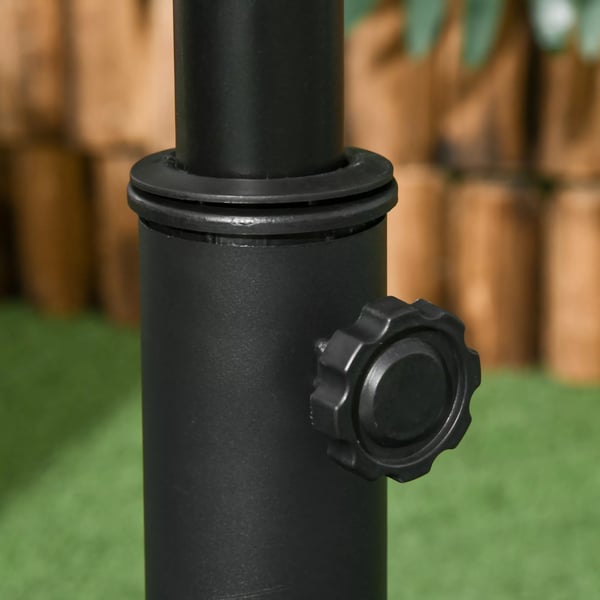 Outsunny rund parasolfod, parasolholder, base 20 kg, stålrør (model 1)