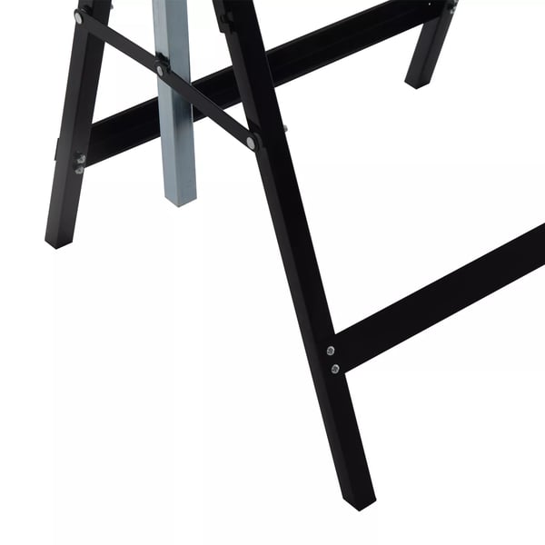 HOMCOM 2 x Stilladsbukke, Justerbar Højde, 200 kg Kapacitet, Stål, Sort, 68 x 58 x 80-130 cm