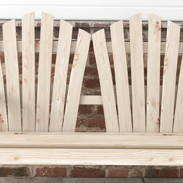 Outsunny havebænk med armlæn, siddebænk, havemøbel, rustik bænk, massivt træ, naturtræ, 108 x 66 x 95 cm