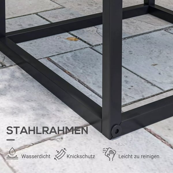 2-pack blomsterställ i svart stål - industriell design